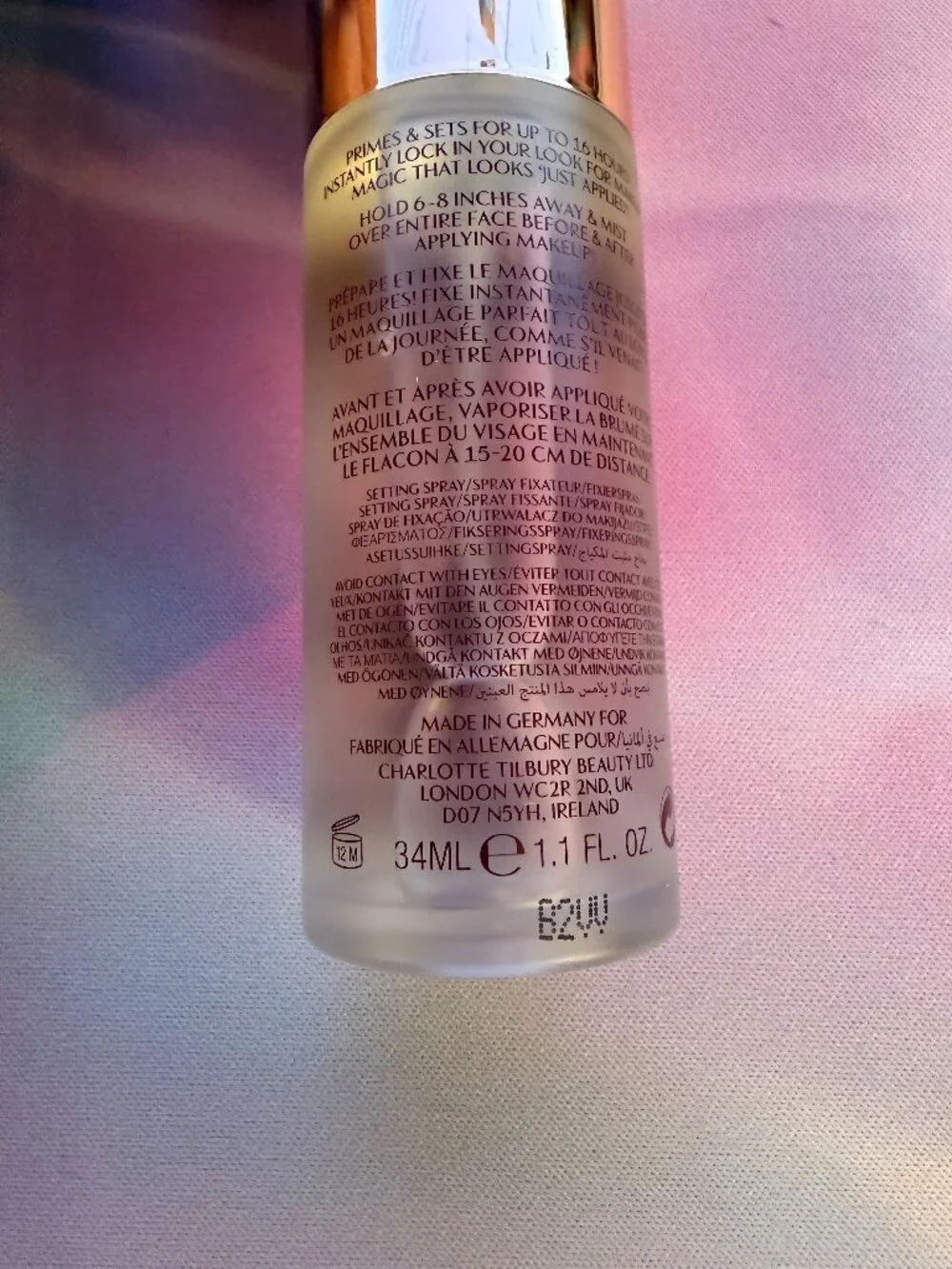 Charlotte Tilbury Airbrush Flawless Setting Spray 34ml Travel Size NWOB New